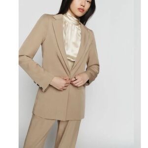 Reformation major blazer khaki tan brown small
